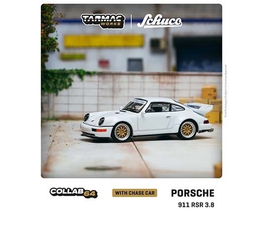 Porsche 911 RSR 3.8 White - Tarmac Works & Schuco - 1/64 - T64S-003-WH - Passion Diecast 