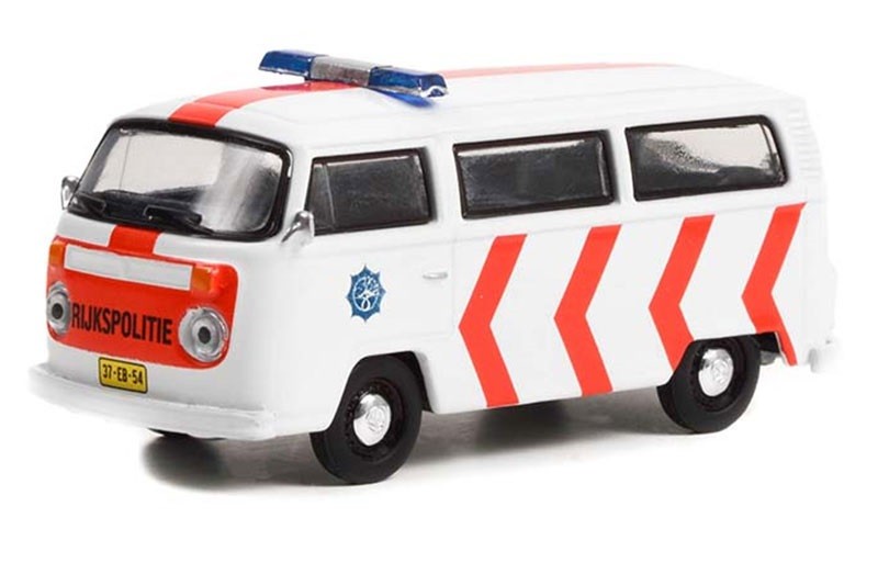 Policia Militar Brazil - 1972 Volkswagen Type 2 (T2B) - Club Vee-Dub Series 14 - 1/64 Greenlight - 36050 B