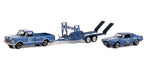 1968 Chevrolet C-10 and 1967 Chevrolet Trans Am Camaro - on Tandem Car Trailer - Dana Chevrolet - 1/64 Greenlight - 31140 A