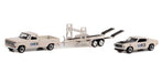 1969 Ford F-100 and 1969 Ford Mustang Boss 429 - on Tandem Car Trailer - Nelson Ekdahl Ford - 1/64 Greenlight - 31140 B
