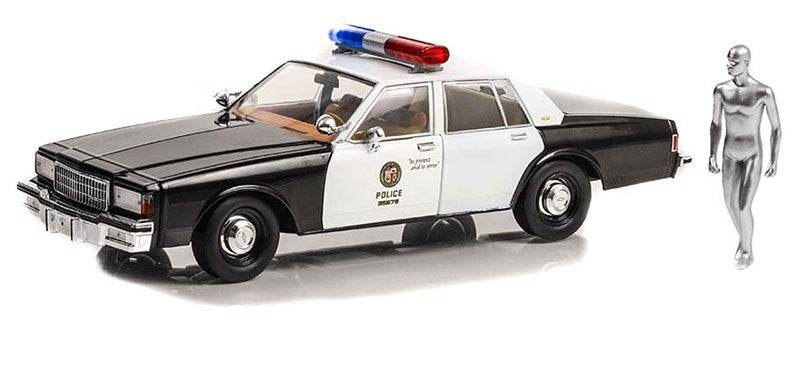 1987 Chevrolet Caprice  Police - Terminator 2 (1991) with T-1000 Liquid Metal Android Figure - Greenlight 1/18 - 19105