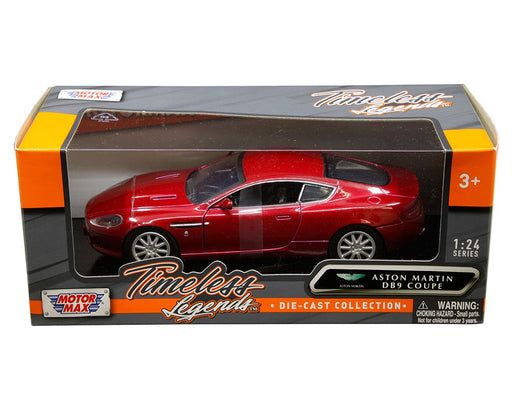 Aston Martin DB9 Coupe - Red - Motormax - 1/24 - 73321 RD - Passion Diecast