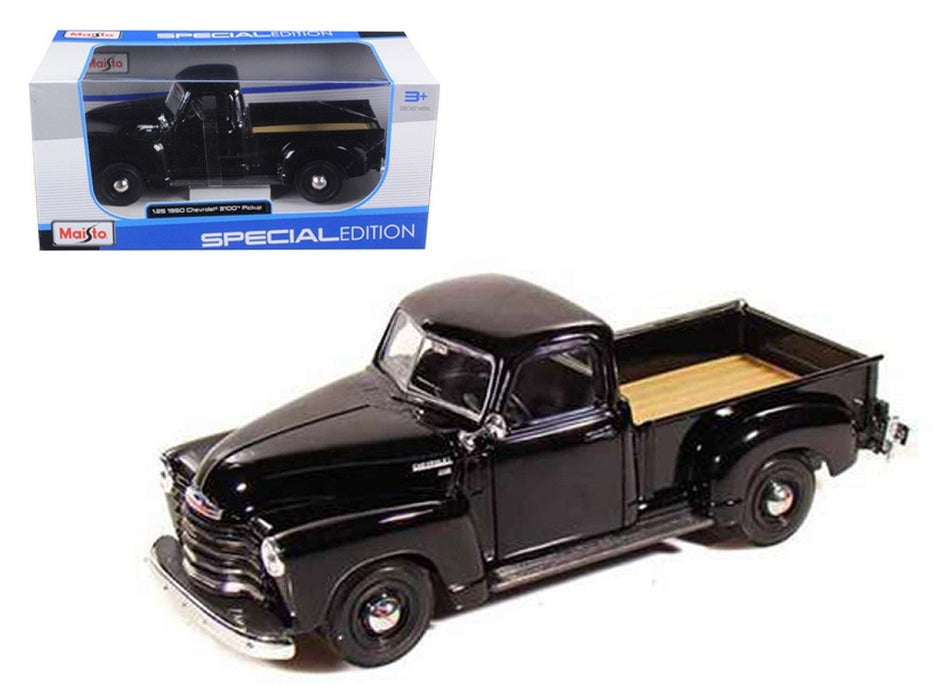 1950 Chevrolet 3100 Pickup Truck Black - Maisto 1/24 31952 BK - Passion Diecast 