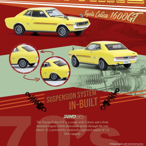 Toyota Celica 1600GT (TA22) - INNO 64 - 1/64 - IN64-1600GT-Y - Passion Diecast