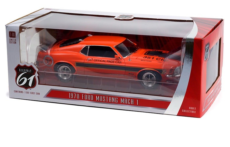1970 Ford Mustang Mach 1 - Texas International Speedway Official Pace Car  1/18 HWY 61 - 18033