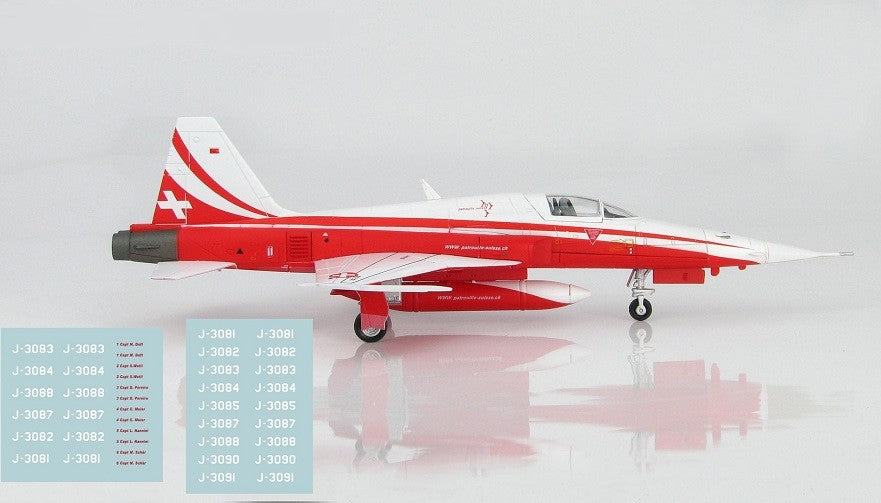 Northrop F-5E Tiger II - Swiss Air Force Patrouille Suisse, 2021 + decal - Hobby Master 1/72 HA3361