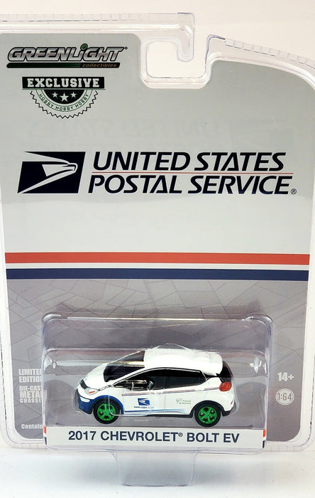 CHASE CAR USPS Service Powered by Electricity - 2017 Chevrolet Bolt - Hobby Exclusive - 1/64 Greenlight - 30263GR