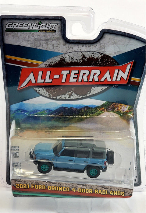 CHASE CAR 2021 Ford Bronco 4-Door Badlands - All-Terrain Series 12- 1/64 Greenlight - 35210 FGR