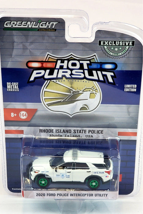 CHASE CAR 2020 Ford Police Interceptor Utility - Rhode Island State Police - Hobby Exclusive - 1/64 Greenlight - 30295GR