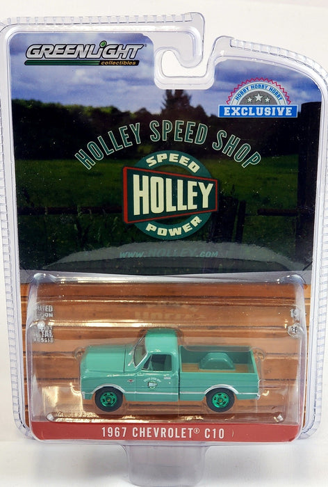 CHASE CAR Holley Speed Shop - 1967 Chevrolet C-10 Short Bed - Hobby Exclusive - 1/64 Greenlight - 30307GR