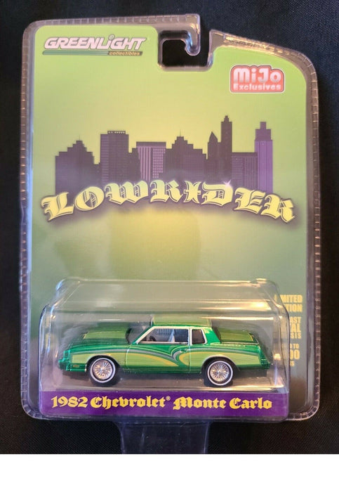 CHASE CAR 1982 Chevrolet Monte Carlo Lowrider Green - Mijo Exclusives - 1/64 Greenlight - 51388GR