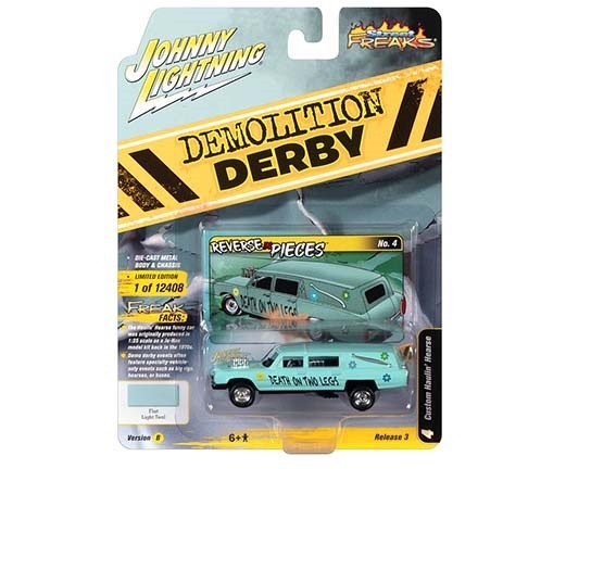 Custom Haulin Hearse (Demolition Derby) Green - Johnny Lightning 1:64 - JLSP180 B Passion Diecast