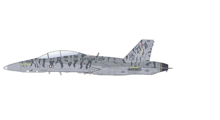 McDonnell Douglas F/A-18D Hornet - USMC VMFA(AW)-224 Bengals, WK00, MCAS Iwakuni, Japan, 2009 / Hobby Master 1:72 HA3569