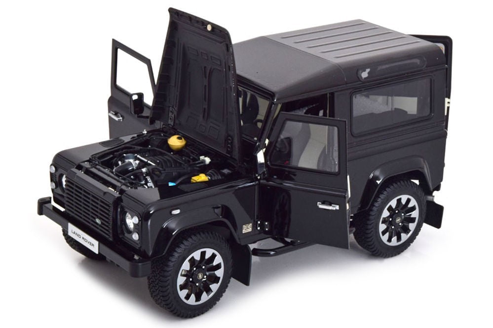 2018 Land Rover Defender 90 works V8 70th Edition - Black -  LCD model - 1/18 - 18007 BL - Passion Diecast