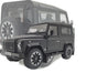 2018 Land Rover Defender 90 works V8 70th Edition - Matte Black -  LCD model - 1/18 - 18007 MB