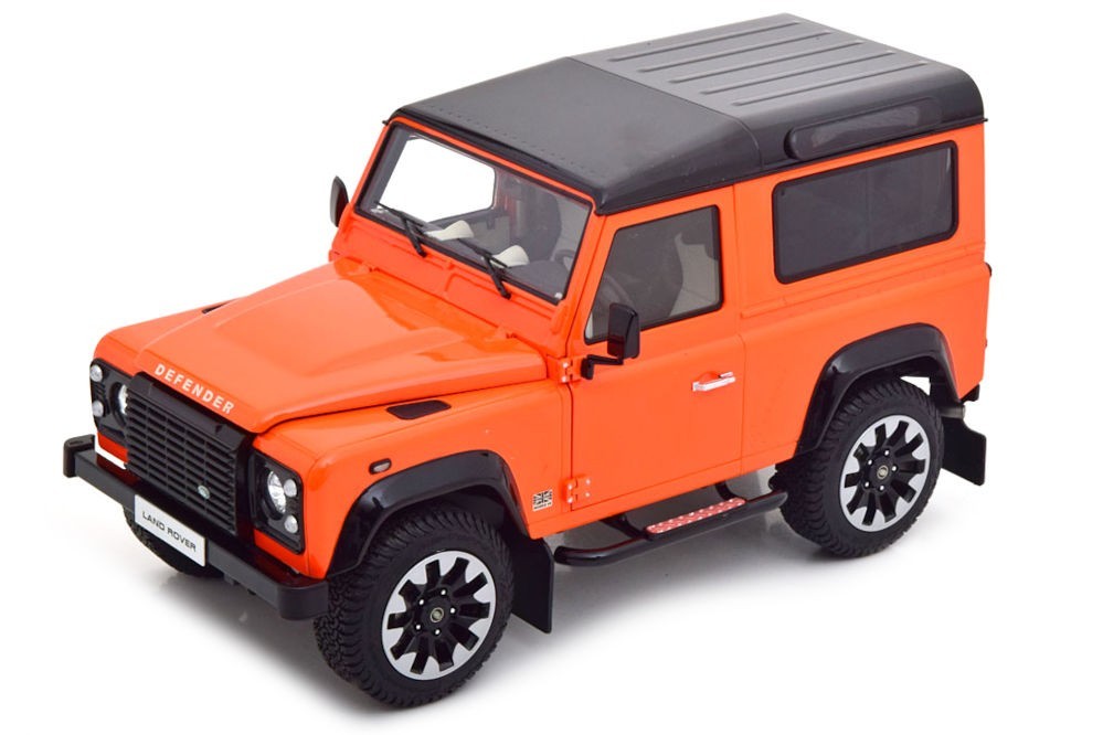 2018 Land Rover Defender 90 works V8 70th Edition - Orange - LCD model - 1/18 - 18007 OR - Passion Diecast