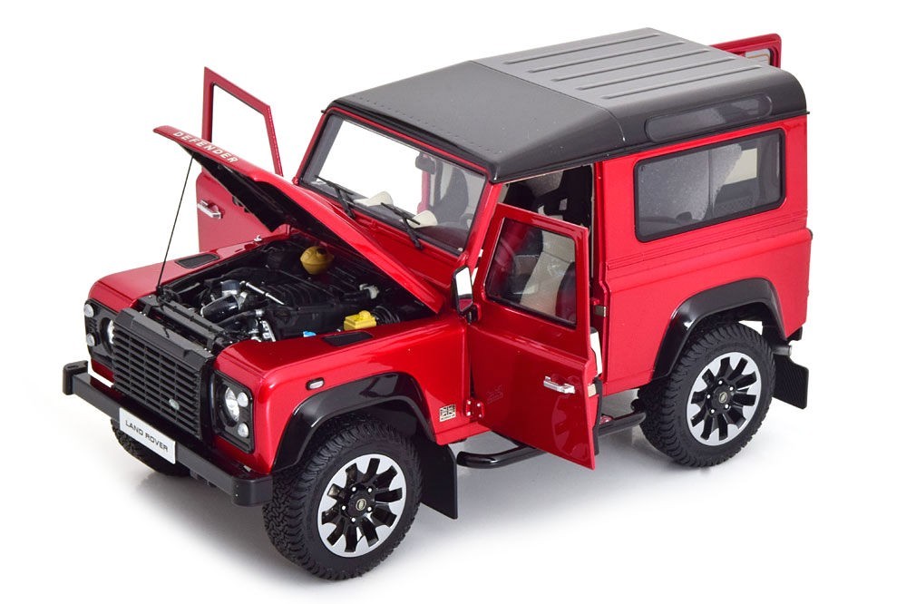 2018 Land Rover Defender 90 works V8 70th Edition - Red - LCD model - 1/18 - 18007 RE - Passion Diecast