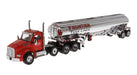 Kenworth T880 SBFA Tandem Day Cab Truck with Pusher Axle and Heil Petroleum Tanker Trailer - Diecast Master - 1/50 - 64190