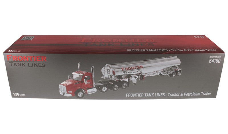 Kenworth T880 SBFA Tandem Day Cab Truck with Pusher Axle and Heil Petroleum Tanker Trailer - Diecast Master - 1/50 - 64190