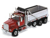 Western Star 4900 SF Dump Truck Red Cab and Matte Silver Dump Body -  Diecast Master  1/50 - 71067