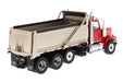 Western Star 4900 SF Dump Truck Red Cab and Matte Silver Dump Body -  Diecast Master  1/50 - 71067