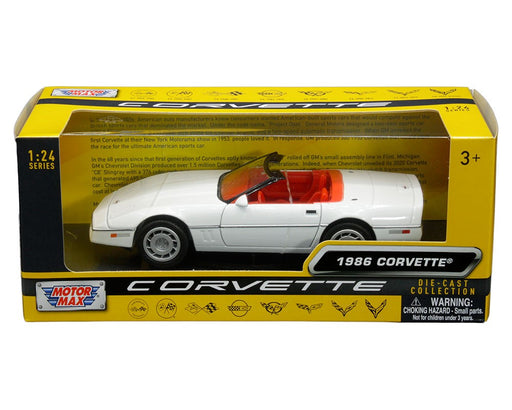 History of Corvette - 1986 Chevrolet Corvette C4 (White with red interior) - Motormax - 1/24 - 73298HC WHRD