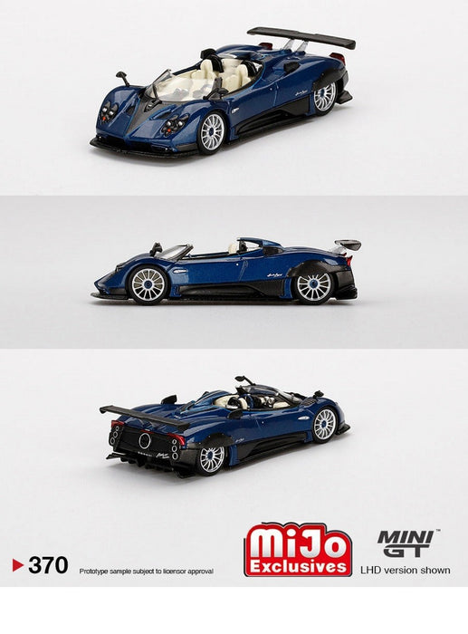 Mini GT - 1:64 - Pagani Zonda HP Barchetta Blue Tricolor - Mijo Exclusives USA - MGT00370 Passion DIecast