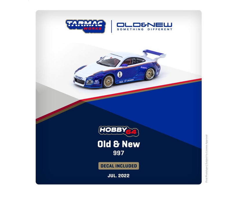 997 Blue / White Decal included - Tarmac Works & Old & New - Hobby64 - 1/64 - T64-TL053-BLW - Passion Diecast 