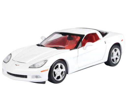 History of Corvette - 2005 Chevrolet Corvette C6 (White with red inteior) - Motormax - 1/24 - 73270HC WHRD