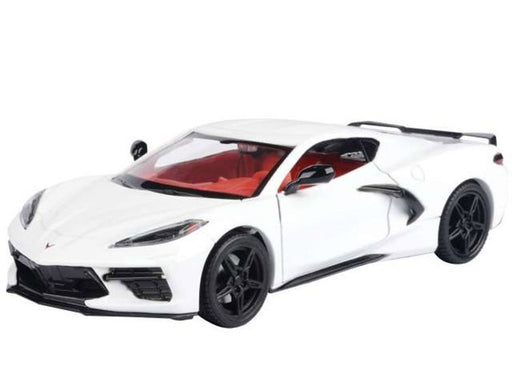 History of Corvette - 2020 Chevrolet Corvette C8 Stingray (White with red inteior) - Motormax - 1/24 - 79360HC WHRD