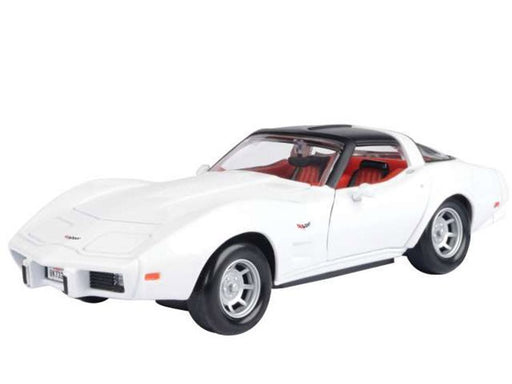History of Corvette - 1979 Chevrolet Corvette C3 (White with red interior) - Motormax - 1/24 - 73244HC WHRD