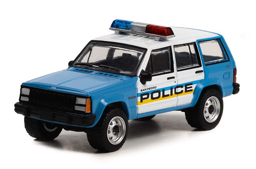 San Pedro Police - 1995 Jeep Cherokee - Gone in Sixty Seconds - Station 19 - Hollywood Series 36 - 1/64 Greenlight - 44960 E