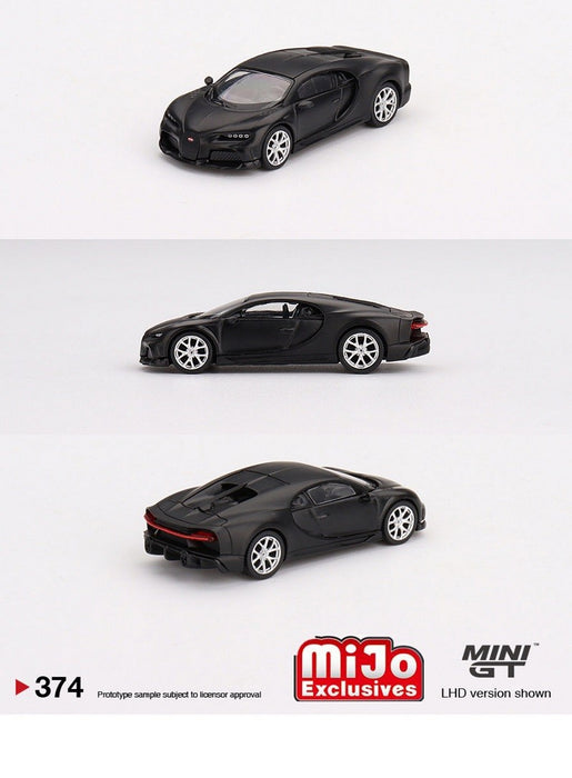 Mini GT - 1:64 - Bugatti Chiron Super Sport 300+ Matte Black - Mijo Exclusives USA - MGT00374 Passion DIecast