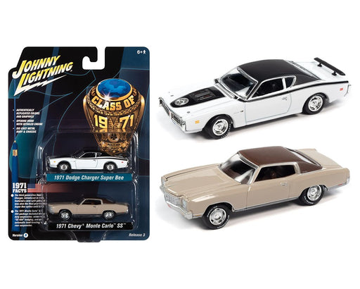 Class of 1971 - Charger Super Bee & Monte Carlo - Set of 2 - Johnny Lightning 1:64 - JLSP171 B -  Passion Diecast