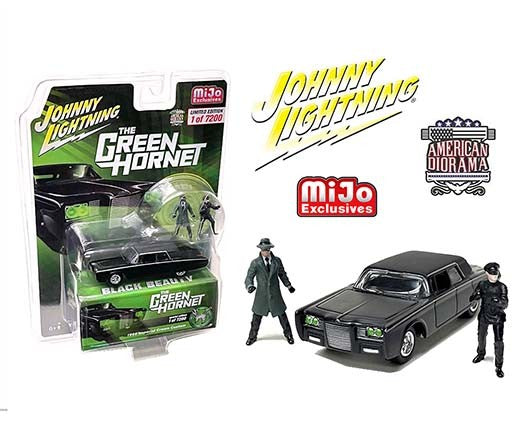 The Green Hornet Black Beauty w/  Figures of Green Hornet & Kato -  Johnny Lightning 1:64 -JLCP7374 -  Passion Diecast
