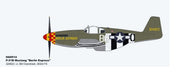 North American P-51B Mustang USAAF 43-24823 Berlin Express, W. Overstreet RAF Leiston England 1944 / Hobby Master 1:48 HA8514
