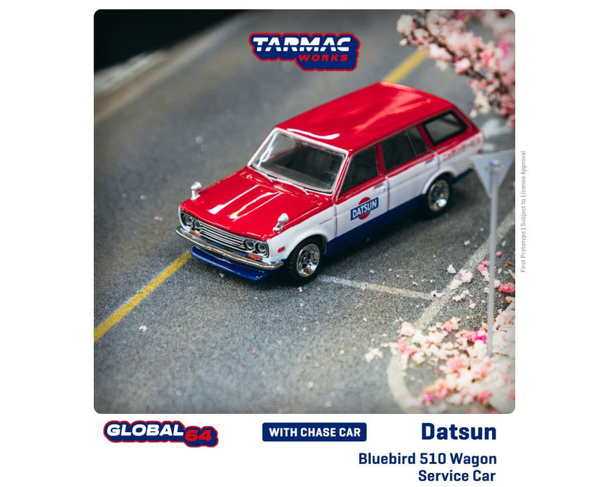 Datsun Bluebird 510 Wagon Service Car - Tarmac Works - Global 64  - 1/64 - T64G-026-SC
