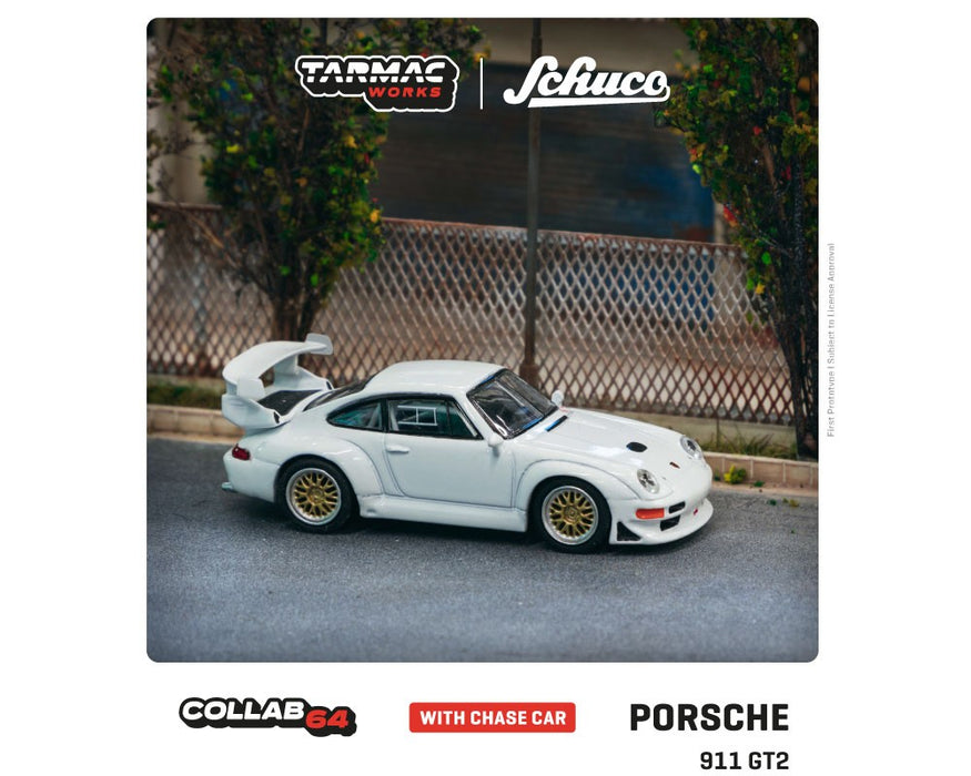Porsche 911 GT2 White - Tarmac Works - Global 64 - 1/64 - T64S-004-WH Passion Diecast