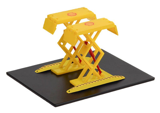 Shell Oil - Auto Body Shop - Automotive Double Scissor Lifts Series 1 - Greenlight 1/64 - 16160 C - Passion  Diecast