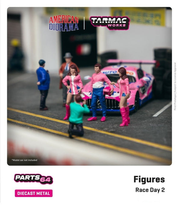 Figures Race Day II - Tarmac Works & American Diorama - 1/64 - T64F-001-PK - Passion Diecast 