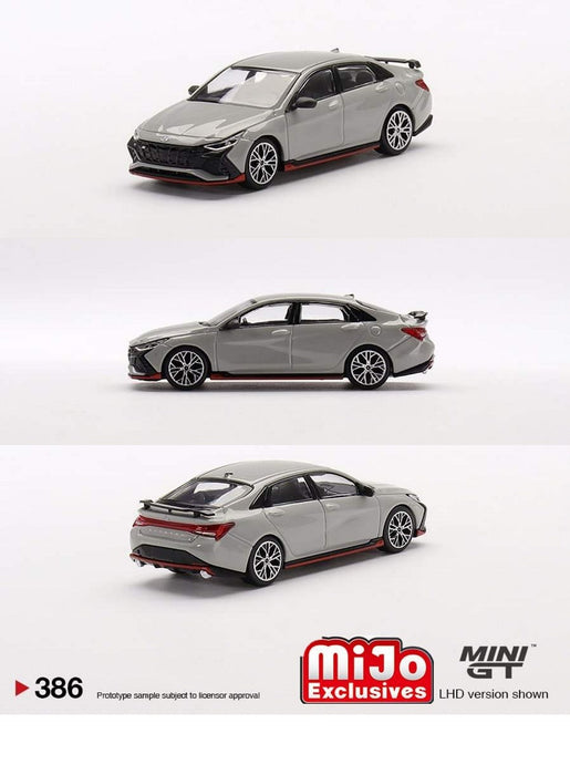 Mini GT - 1:64 - Hyundai Elantra N Cyber Grey - Mijo Exclusives USA - MGT00386 Passion Diecast
