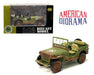 1/4 Ton Military Police Jeep Green Weathered -  American Diorama 1-18 - AD-77406A