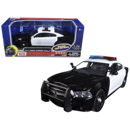 2011 Dodge Charger Pursuit with Lights and IC Sounds - Motormax 1-24 - 79533 - Passion Diecast 