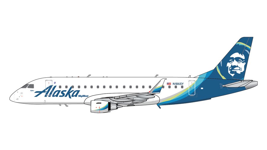 Embraer E170-200LR / Alaska SkyWest N186SY / Gemini 1: 400 GJASA2038