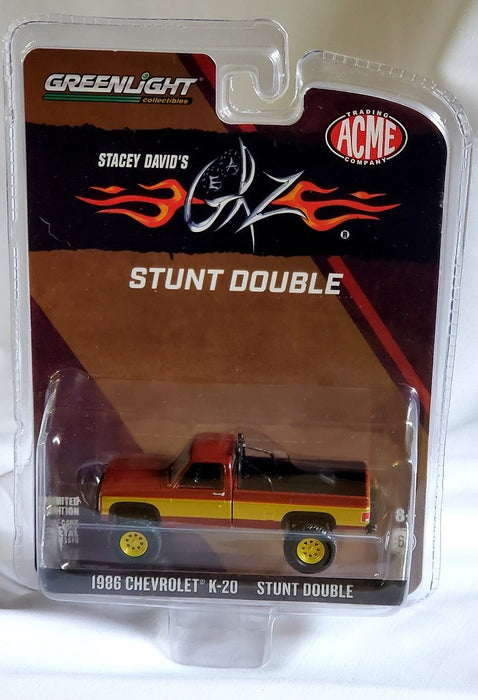 CHASE CAR STACEY DAVID'S GEARZ - 1986 CHEVROLET K2500 - STUNT DOUBLE - FALL GUY TRIBUTE, 1-64 greenlight GL-51369GR