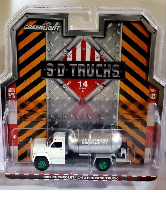 CHASE CAR 1982 Chevrolet C-60 Propane Truck - Armstrong Propane Co. - SD Trucks 14 - Greenlight  1/64 - 45140 BGR