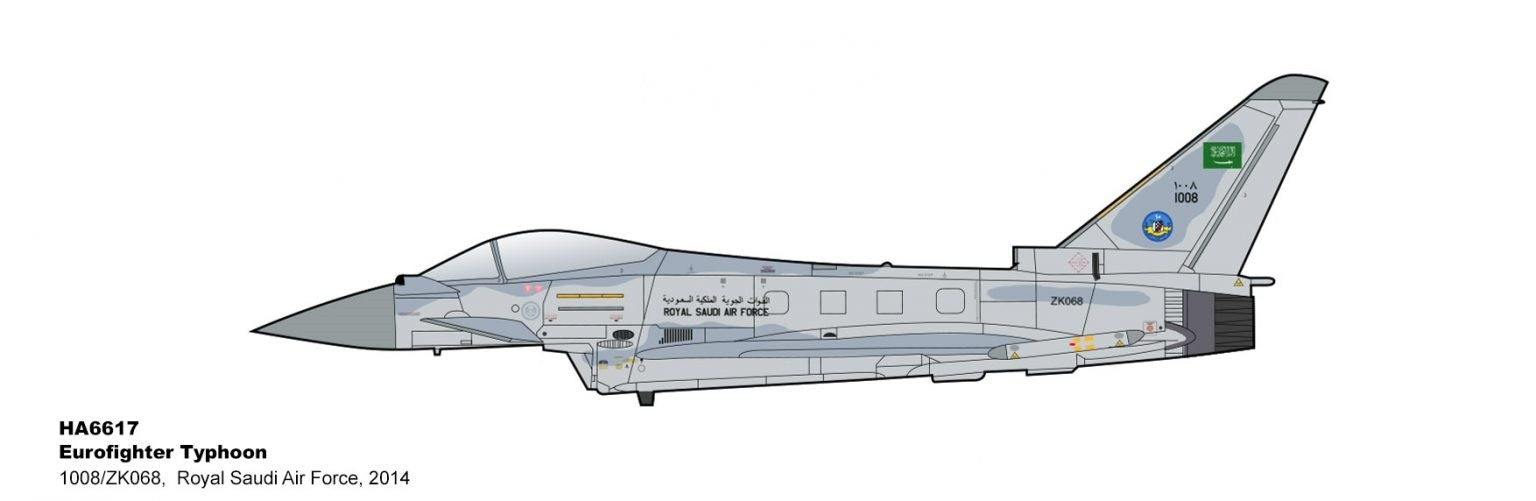 Eurofighter Typhoon - RSAF 10 Sqn, ZK068, King Fahd AB, Saudi Arabia, 2014 / Hobby Master 1:72 HA6617