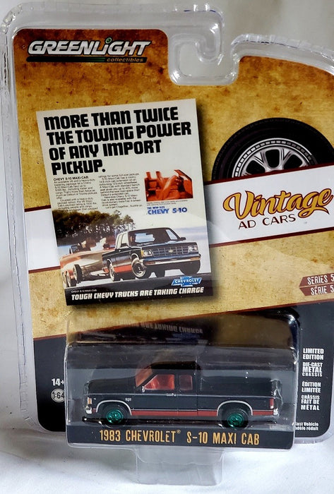 CHASE CAR 1983 Chevrolet S-10 Maxi-Cab - Vintage Ad Cars Series 5 - 1/64 Greenlight - 39080 EGR