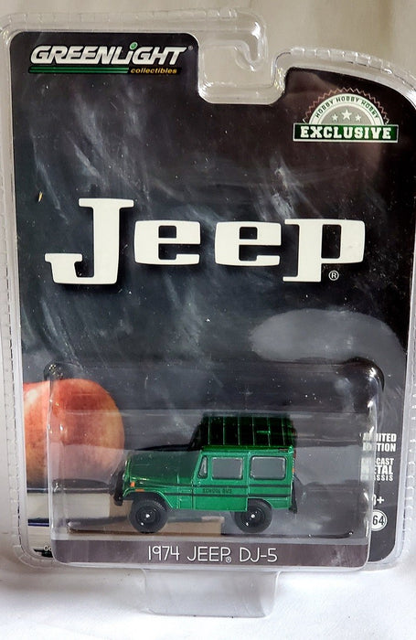 CHASE CAR 1974 Jeep DJ-5 School Bus (Hobby Exclusive) 1/64 Greenlight 30065GR