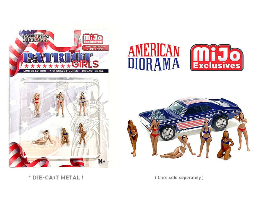 Mijo Exclusive - Patriot Girls - set Figurine 6 pieces Diecast  -  American Diorama 1-64 - 76498MJ - Passion Diecast